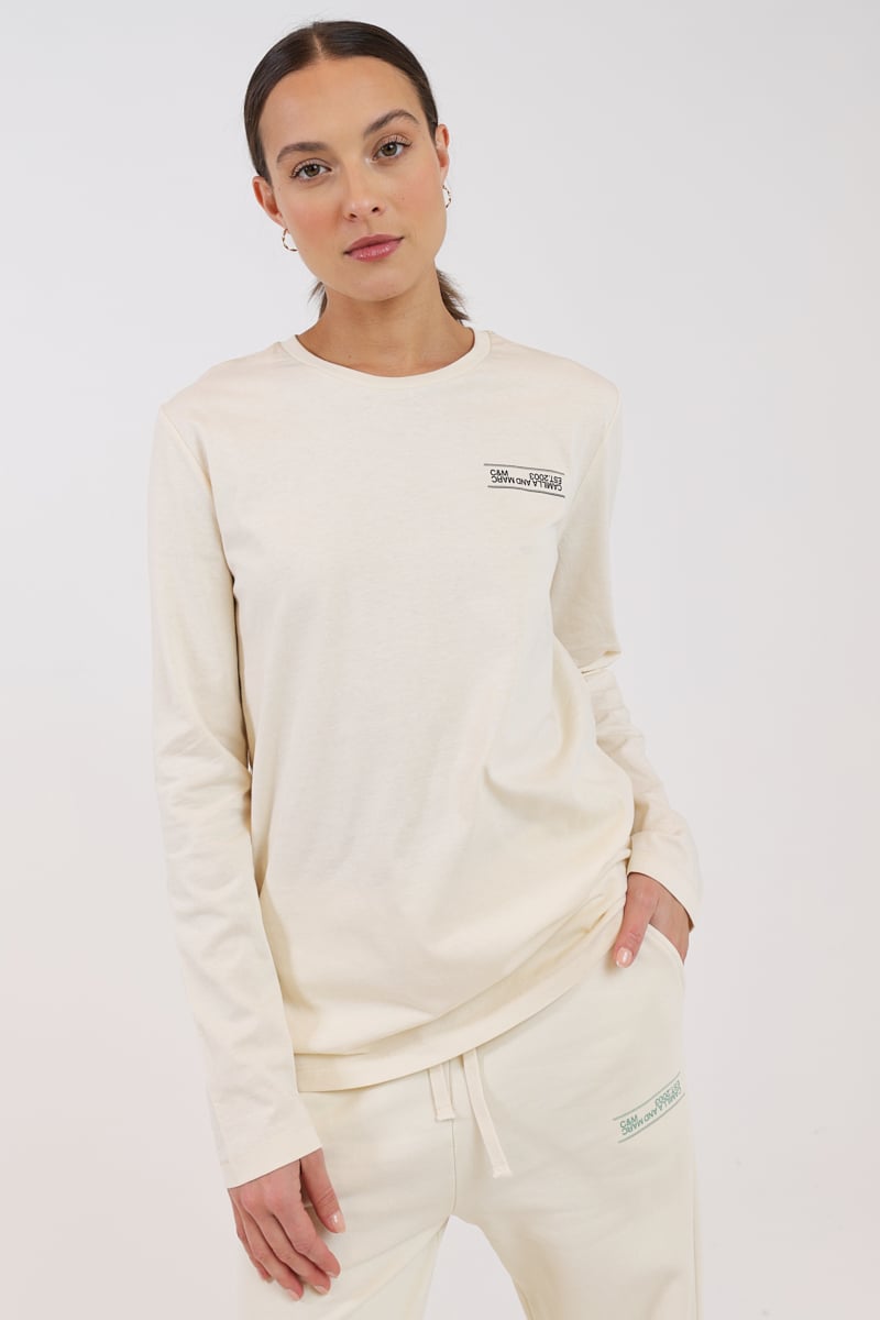 Tシャツ・カットソー camilla and marc Ivory stretch polyester Sissil top Camilla and Marc Sissil Textured Jersey Top | David Jones
