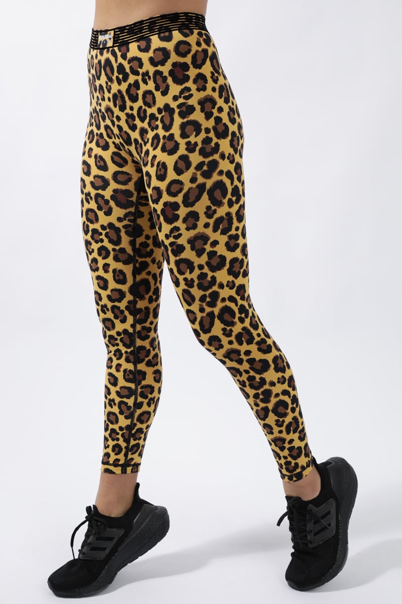 Adam Selman Sport Bonded Active Legging Honey Leopard Stylerunner