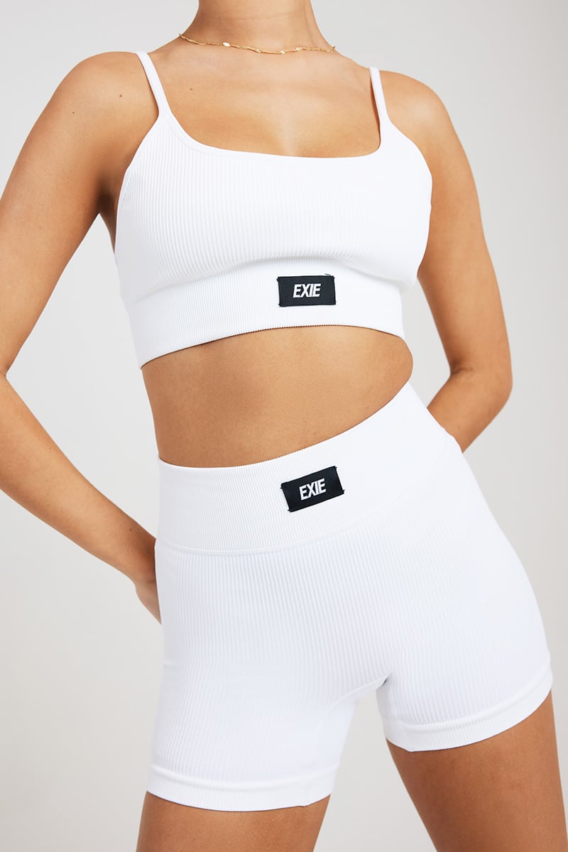 Exie Uplift Sports Bra White