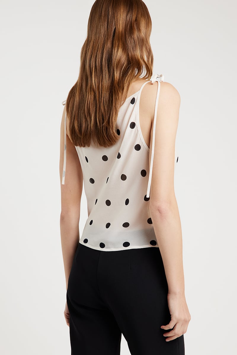希少✨ Y's ワイズ DOT PRINT DRAPED TANK TOP M 希少✨ Y's ワイズ DOT PRINT DRAPED TANK TOP M Polka Dot Corset Tank
