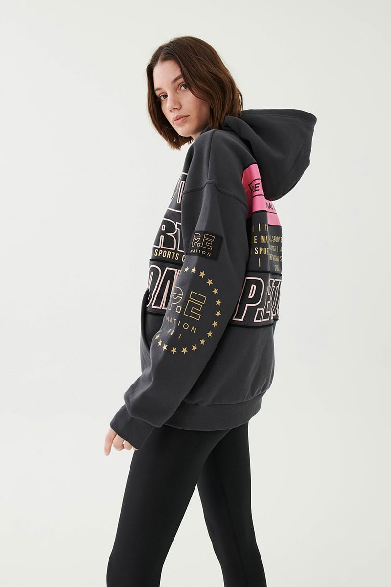 P.E Nation Dimension Hoodie Dark Shadow Stylerunner