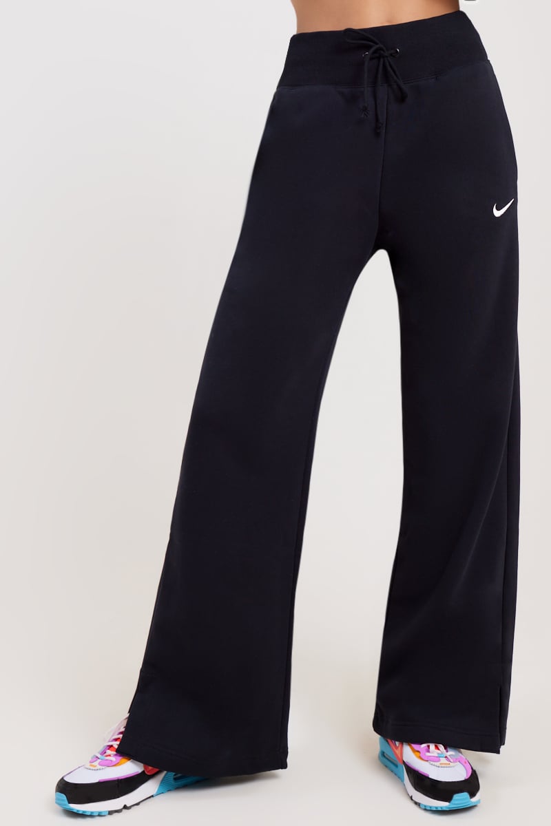 Nike WMNS Phoenix Fleece High-Rise Wide-Leg Pants Black - BLACK/SAIL