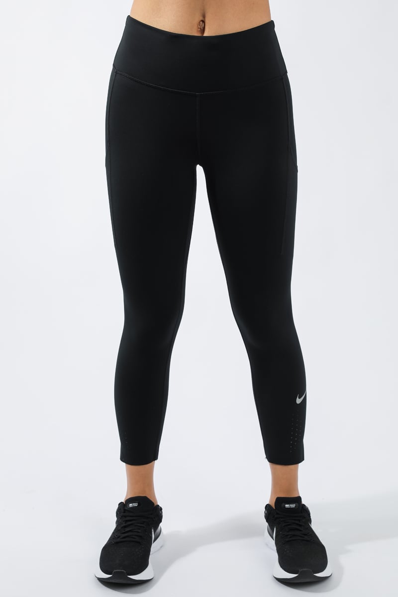 Nike Women's Power Epic Run Cropped Pants Running Tights 938602-010 Black  Sz. XS