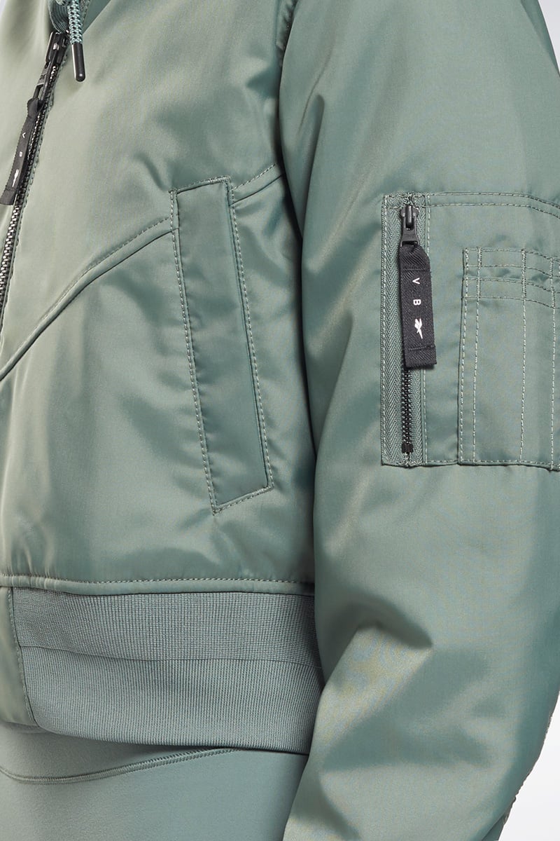 Reebok x Victoria Beckham Victoria Beckham Bomber Jacket Chalkgrn |  Stylerunner