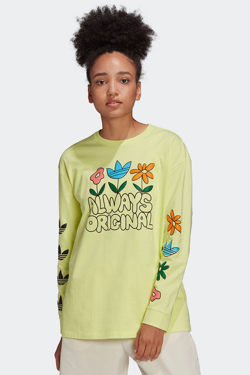 Adidas bright yellow t shirt store