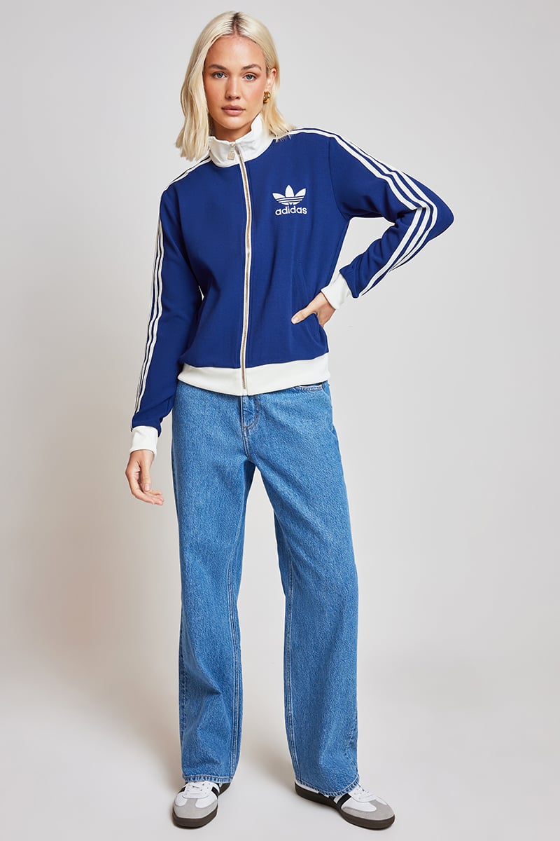 adidas Originals Premium Originals Crepe Track Top Dark Blue Stylerunner