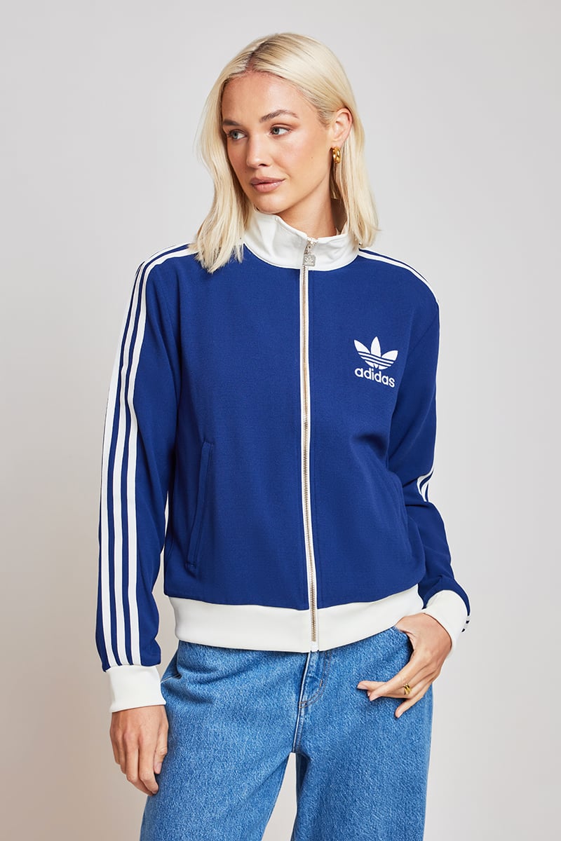 adidas Originals Premium Originals Crepe Track Top Dark Blue Stylerunner