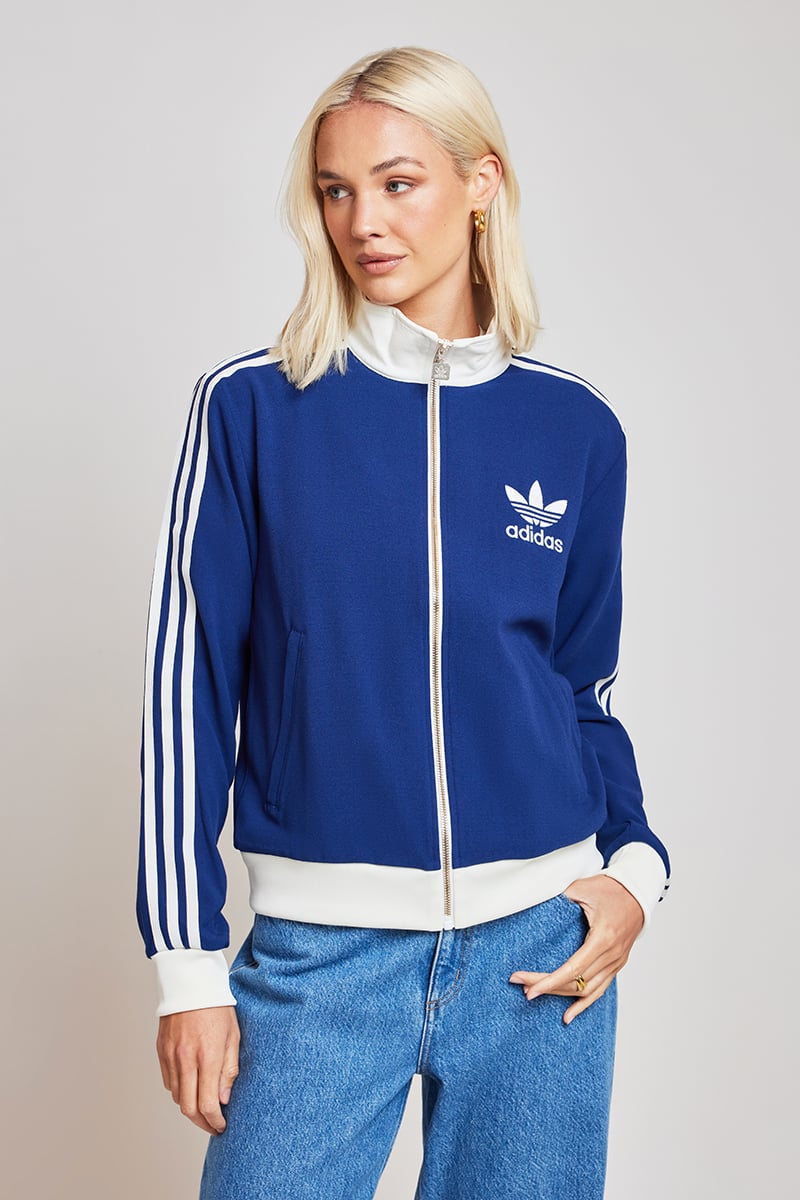 adidas Originals Premium Originals Crepe Track Top Dark Blue Stylerunner