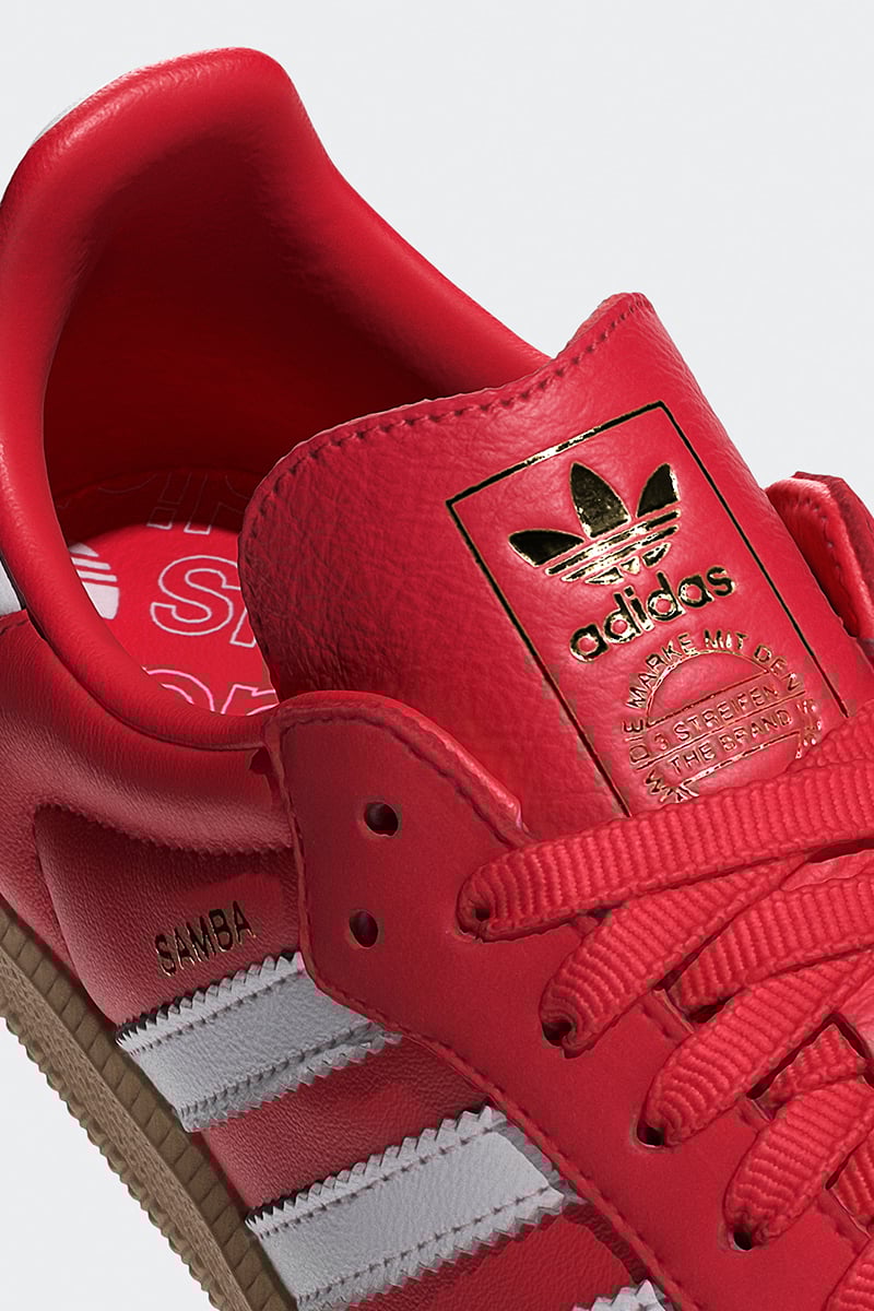 Red adidas samba shop
