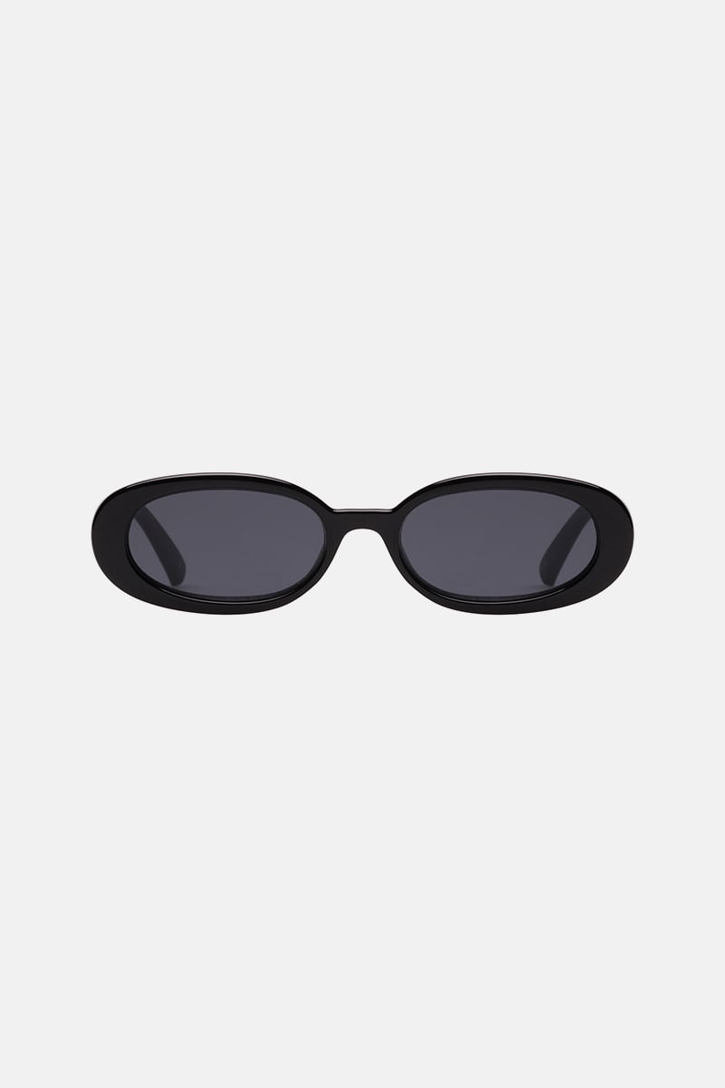 Outta Love Black Uni-Sex Oval Sunglasses | Le Specs