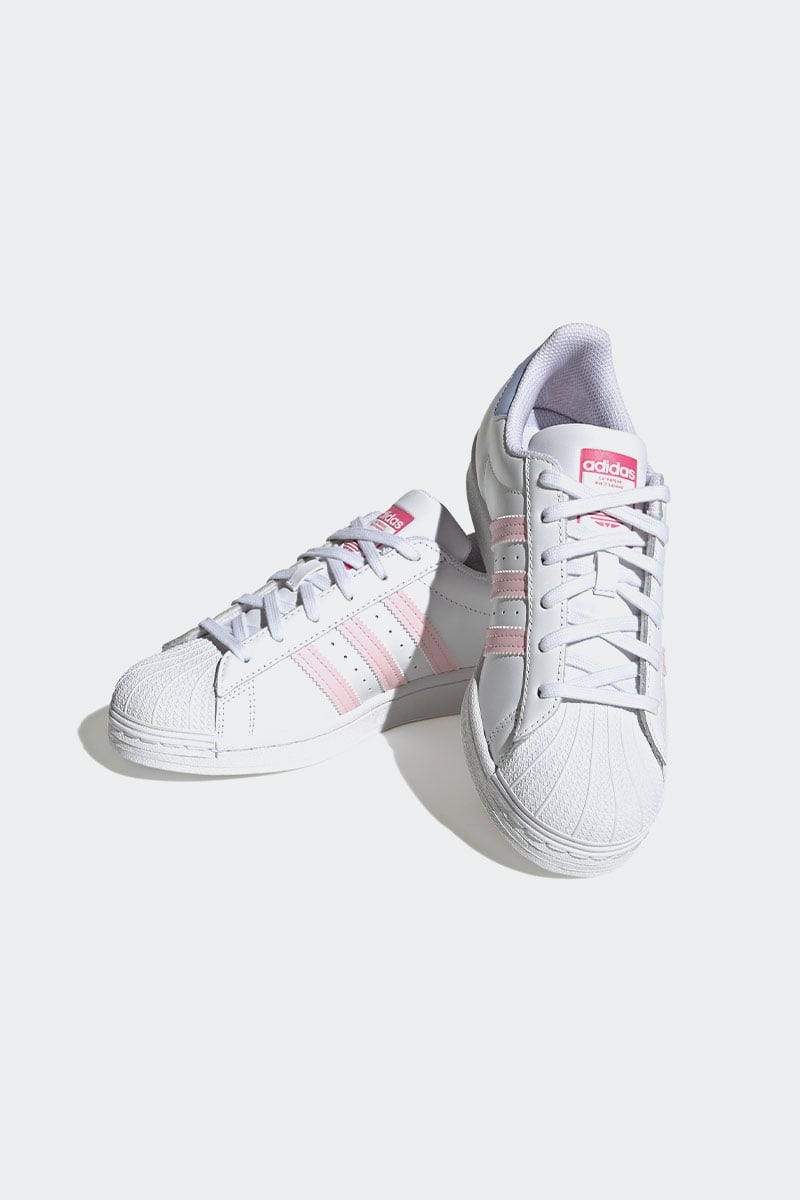 Superstar adidas weiß rosa hot sale