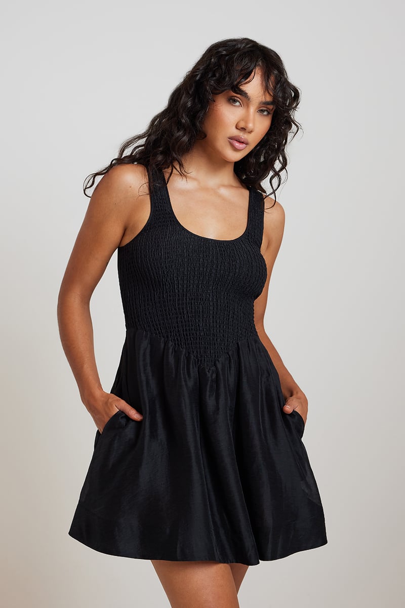 Nude Lucy Kova Mini Dress Black | Stylerunner