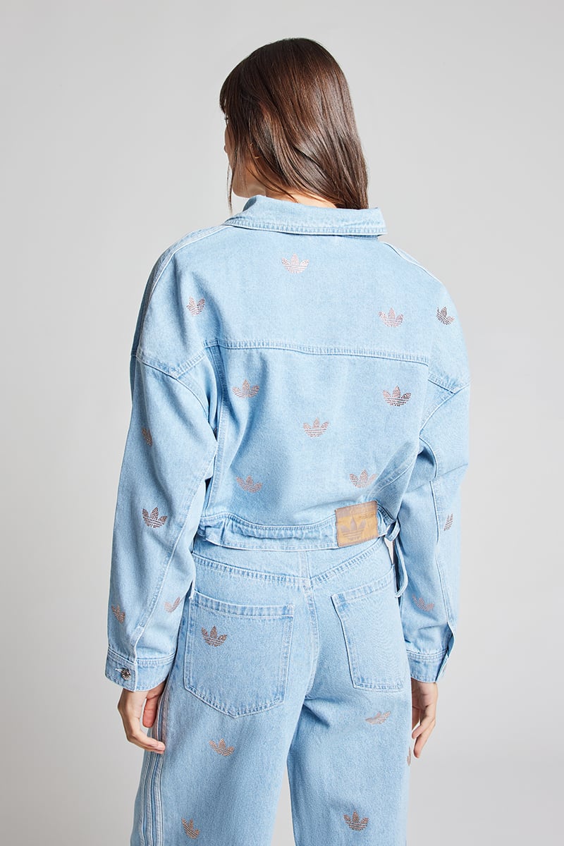 adidas Originals Rhinestone Denim Jacket Clblue | Stylerunner