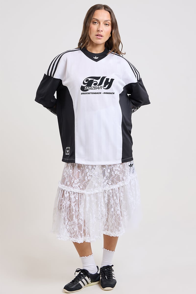  LACE JERSEY スカート adidas Lace Jersey White/Black | Stylerunner