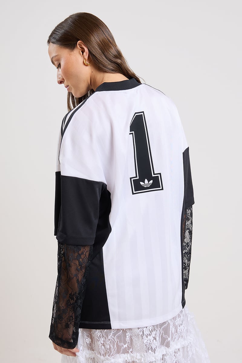 adidas Lace Jersey White/Black | Stylerunner