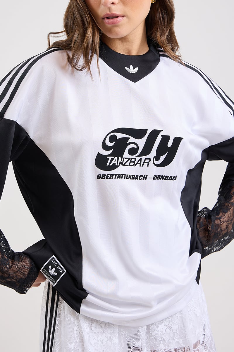 adidas Lace Jersey White/Black | Stylerunner