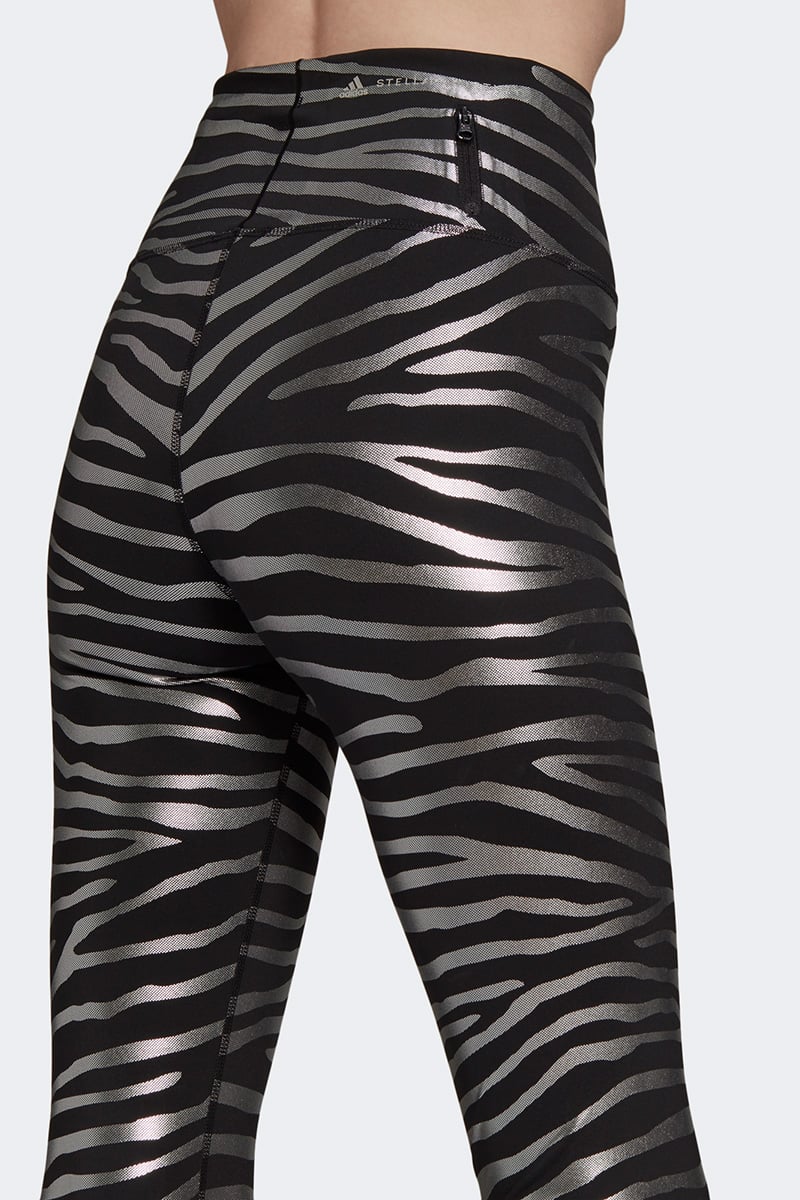 adidas by Stella McCartney Metallic Print Tights Multi Zebra Stylerunner