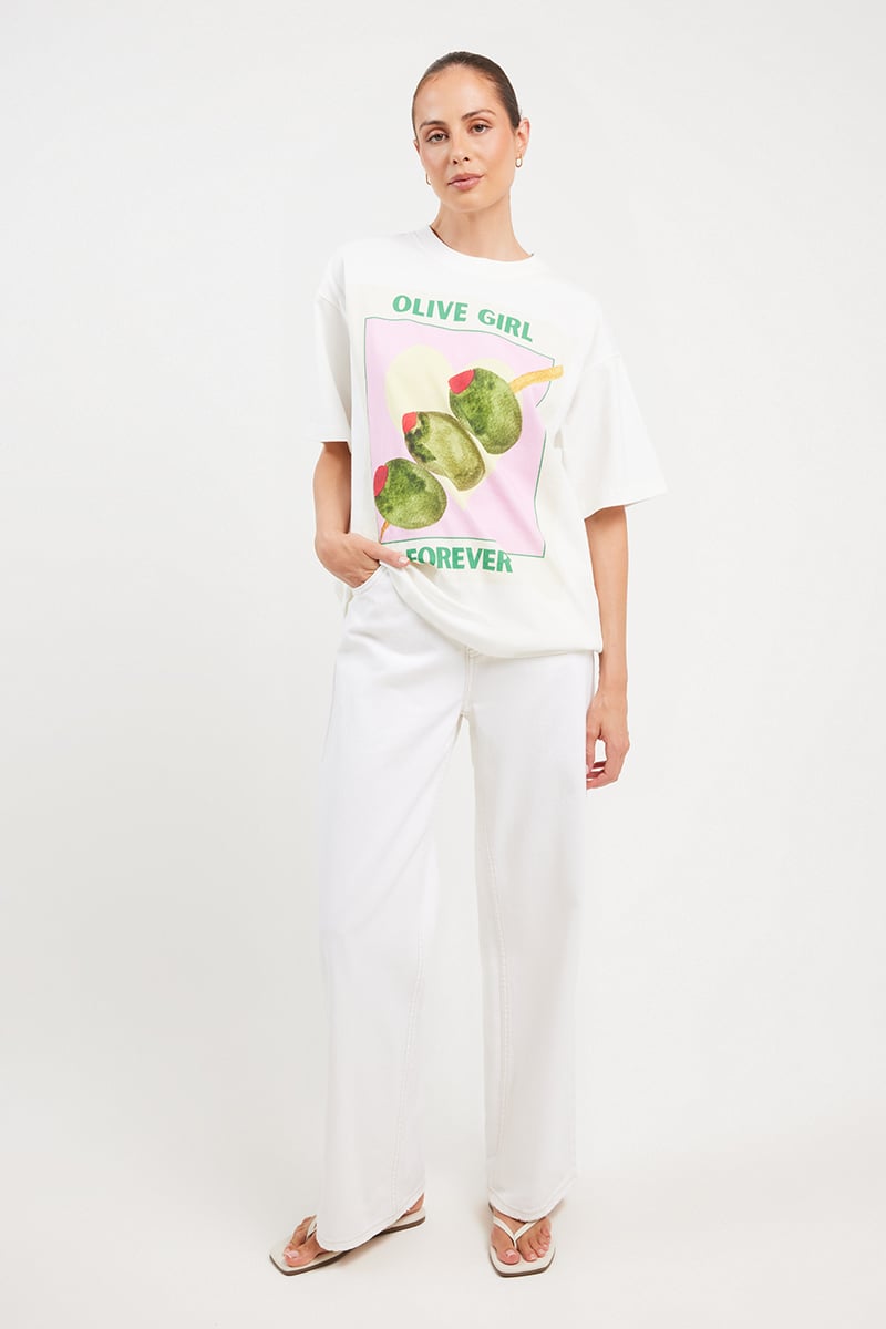 Olive Girl Oversize T-Shirt 