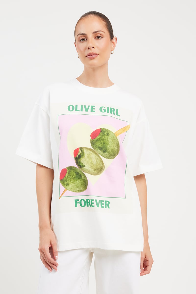 Olive Girl Oversize T-Shirt 