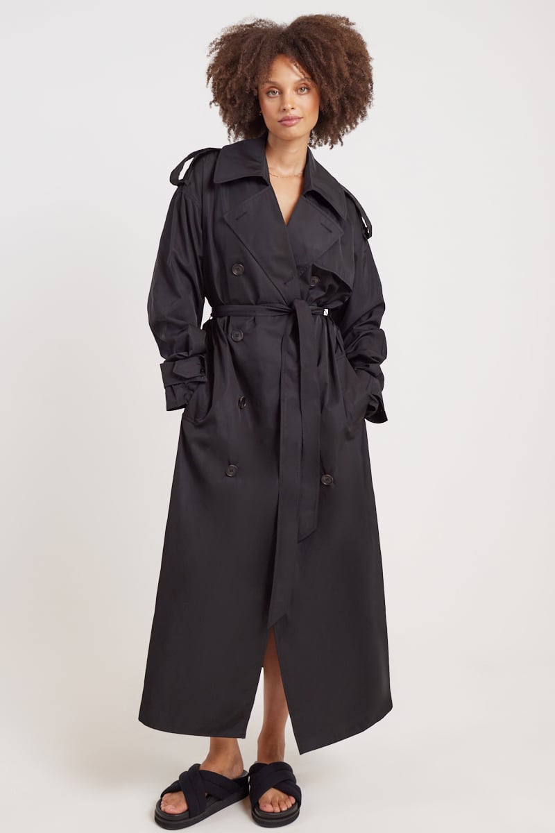 C&M Camilla and Marc Zen Nylon Trench Black | Stylerunner