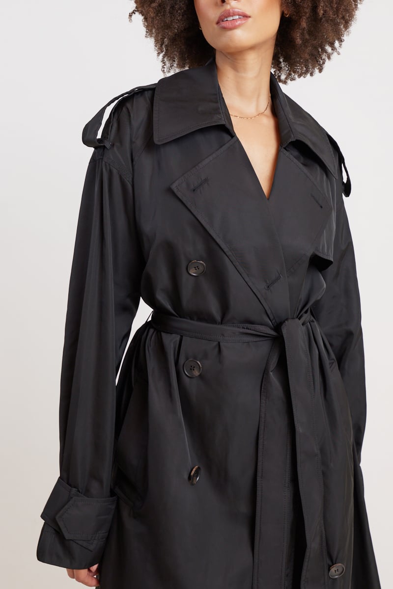 C&M Camilla and Marc Zen Nylon Trench Black | Stylerunner