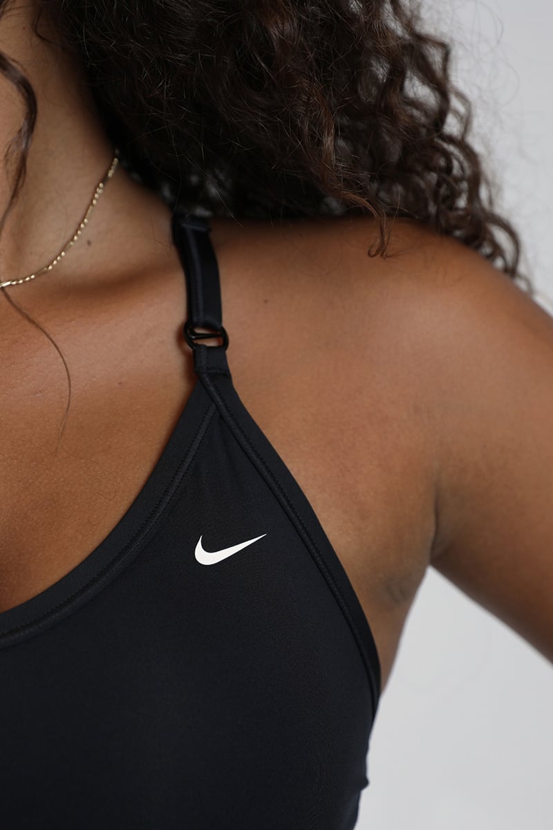 Nike Dri-fit Indy V-neck Sports Bra - Black-Black-Black-White