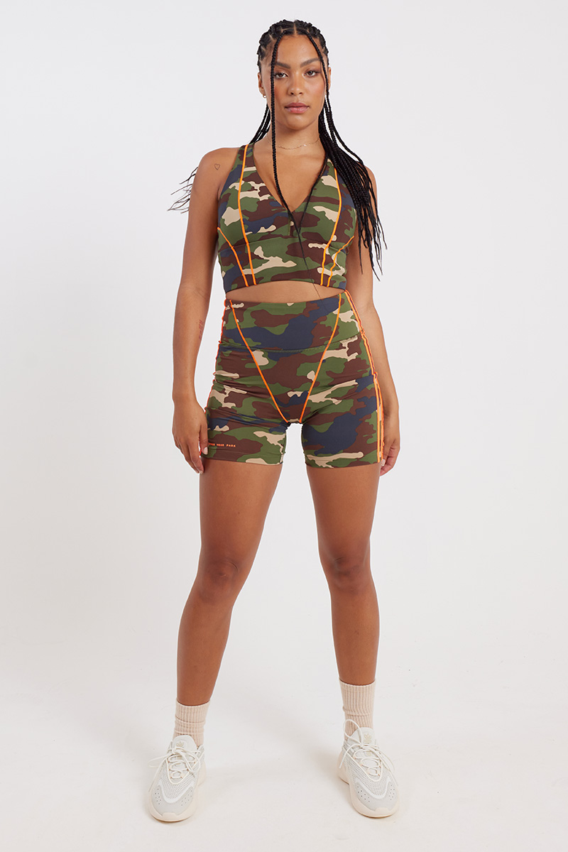 biker shorts camo