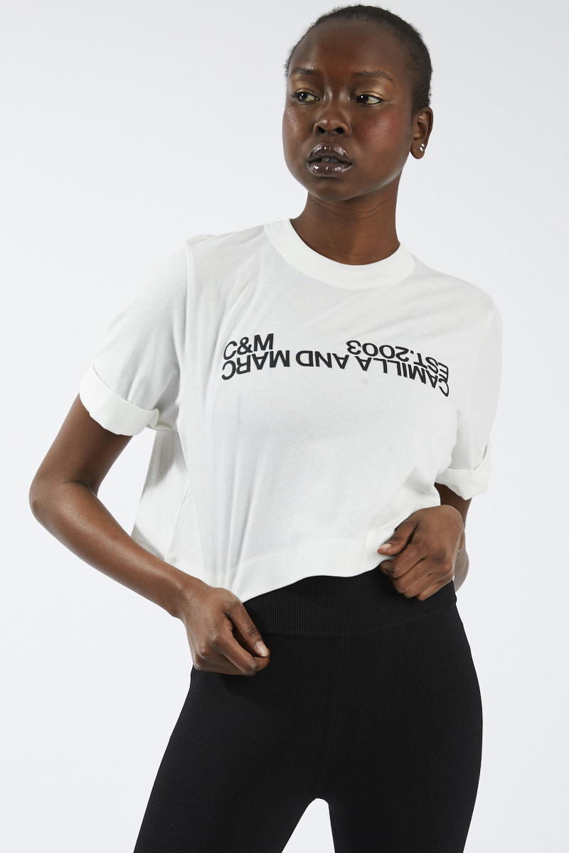 Amelia Crop Logo Tee