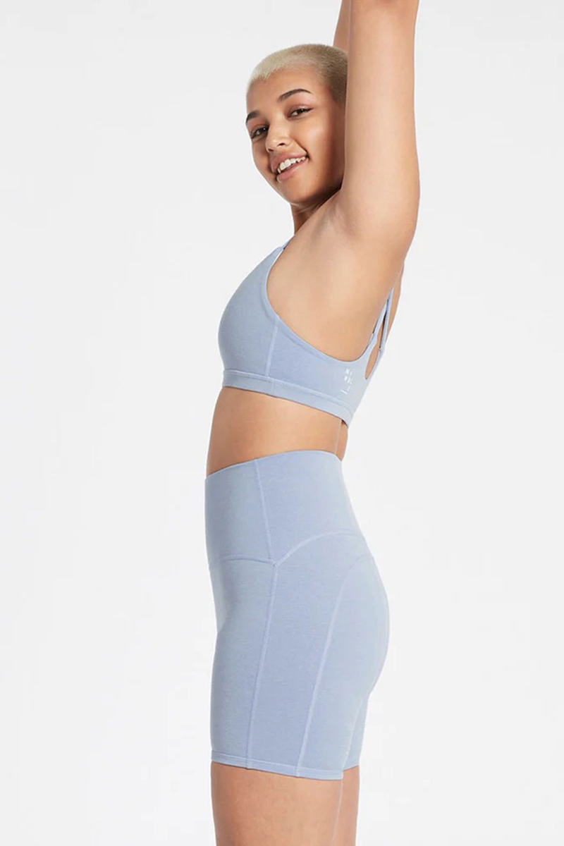 Nimble Activewear Rhythm and Flow Bike Short Sky Blue Stylerunner