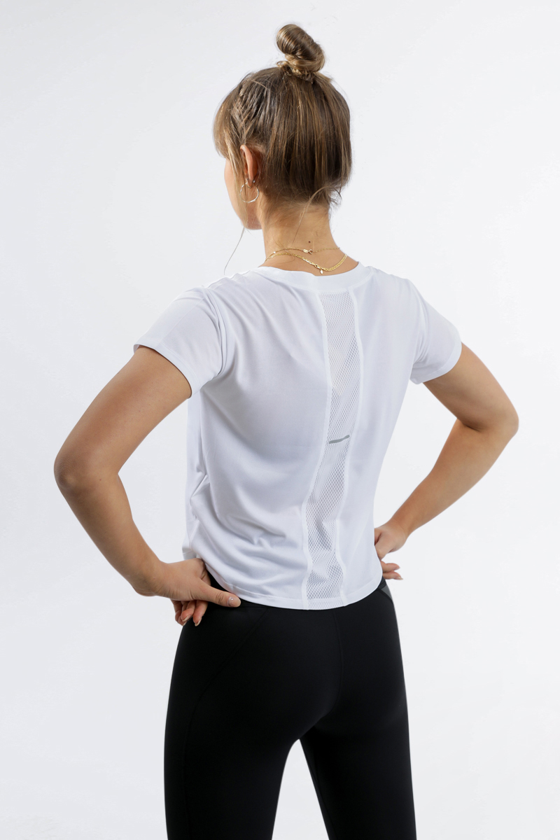 Asics Race Crop Top Brilliant White Stylerunner