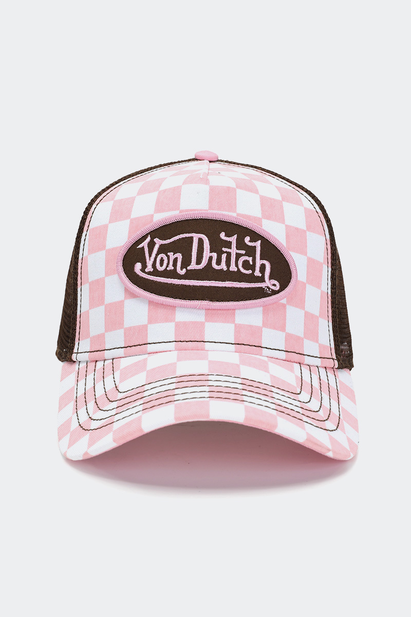Von Dutch PAT PIN White, Pink and Black Trucker Hat