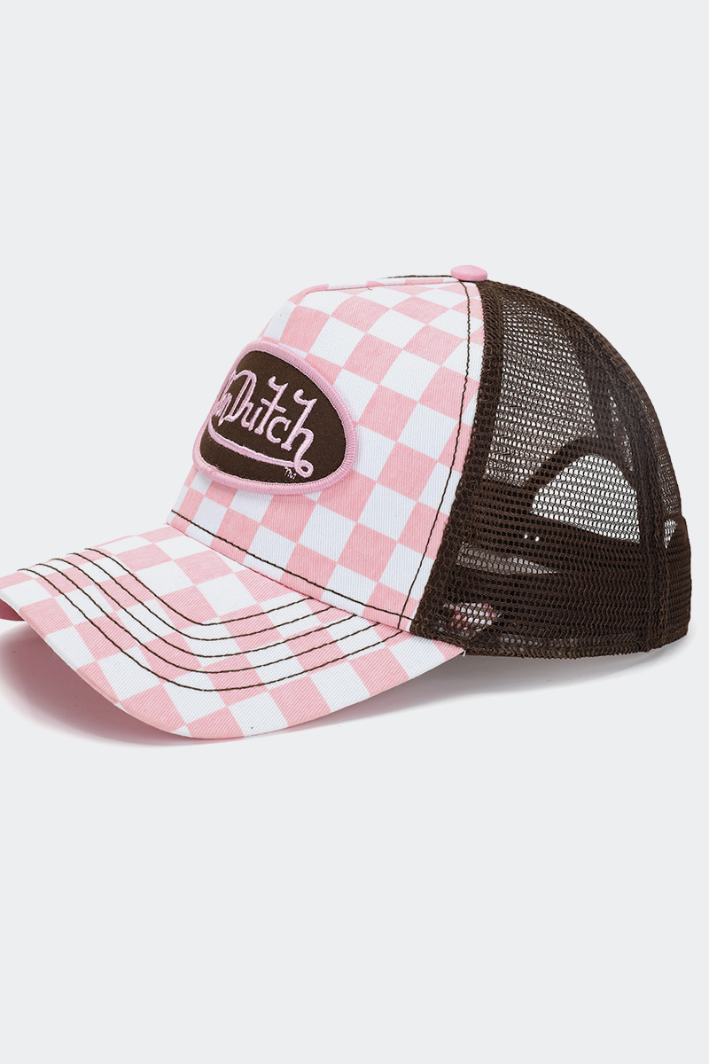 Von Dutch PAT PIN White, Pink and Black Trucker Hat