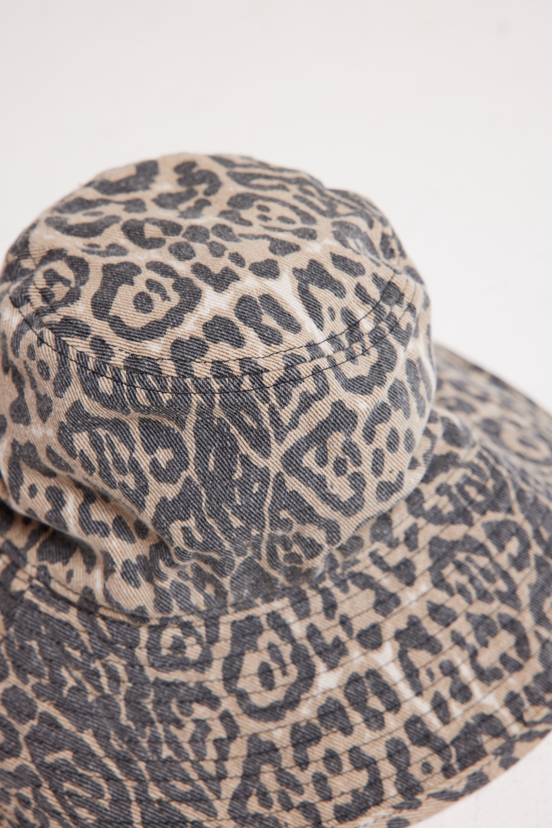 Liido Canvas Bucket Hat Washed Leopard