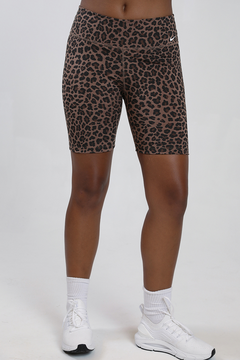 nike leopard biker shorts