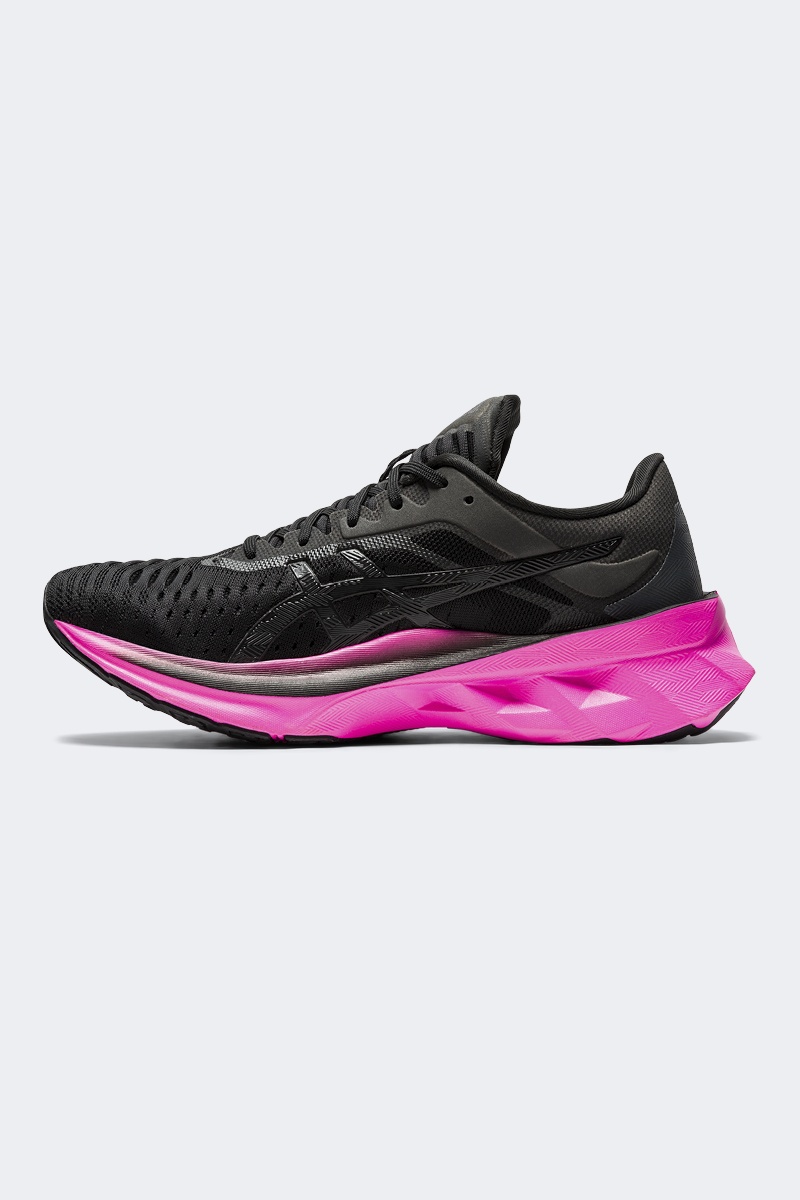 asics novablast black pink glo