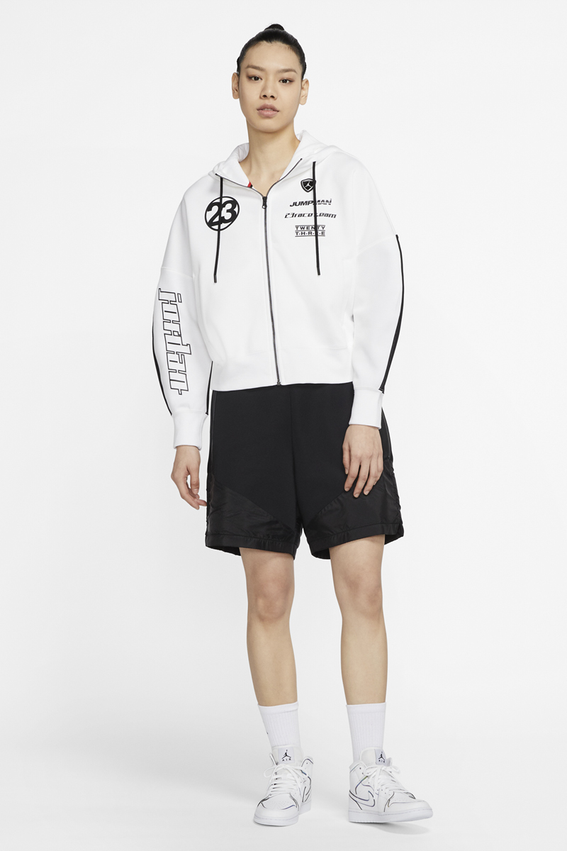 Nike Jordan Moto Fleece Jacket - White | Stylerunner