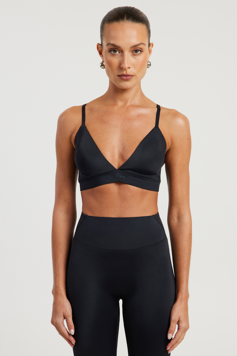 Nikeskims Shine Triangle Bra Nskm Obsidian