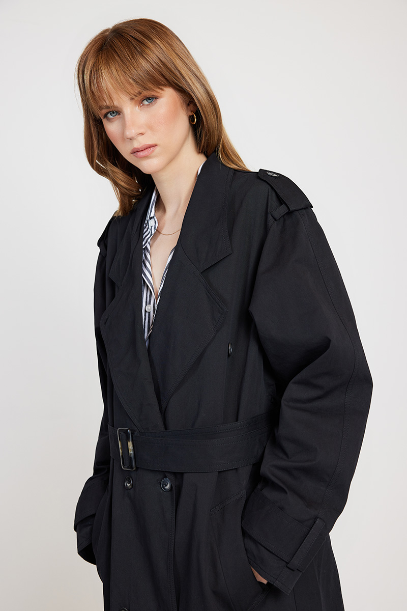 Sovere Agency Trench Coat Black | Stylerunner