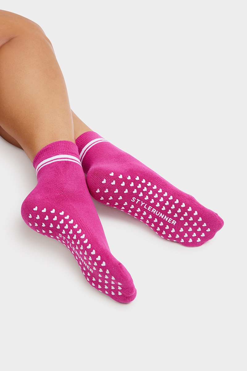 Stylerunner Heart Studio Sock Fuchsia/White