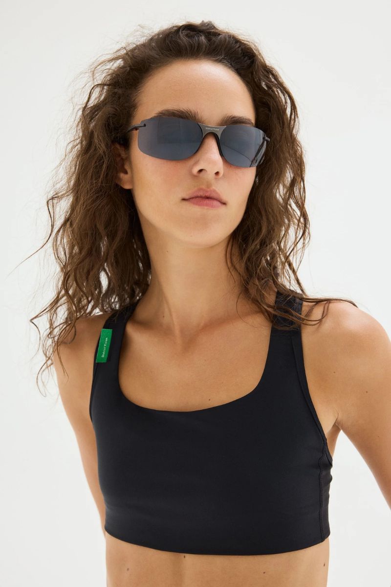 District Vision Medium Support Racer-Back Bra Black