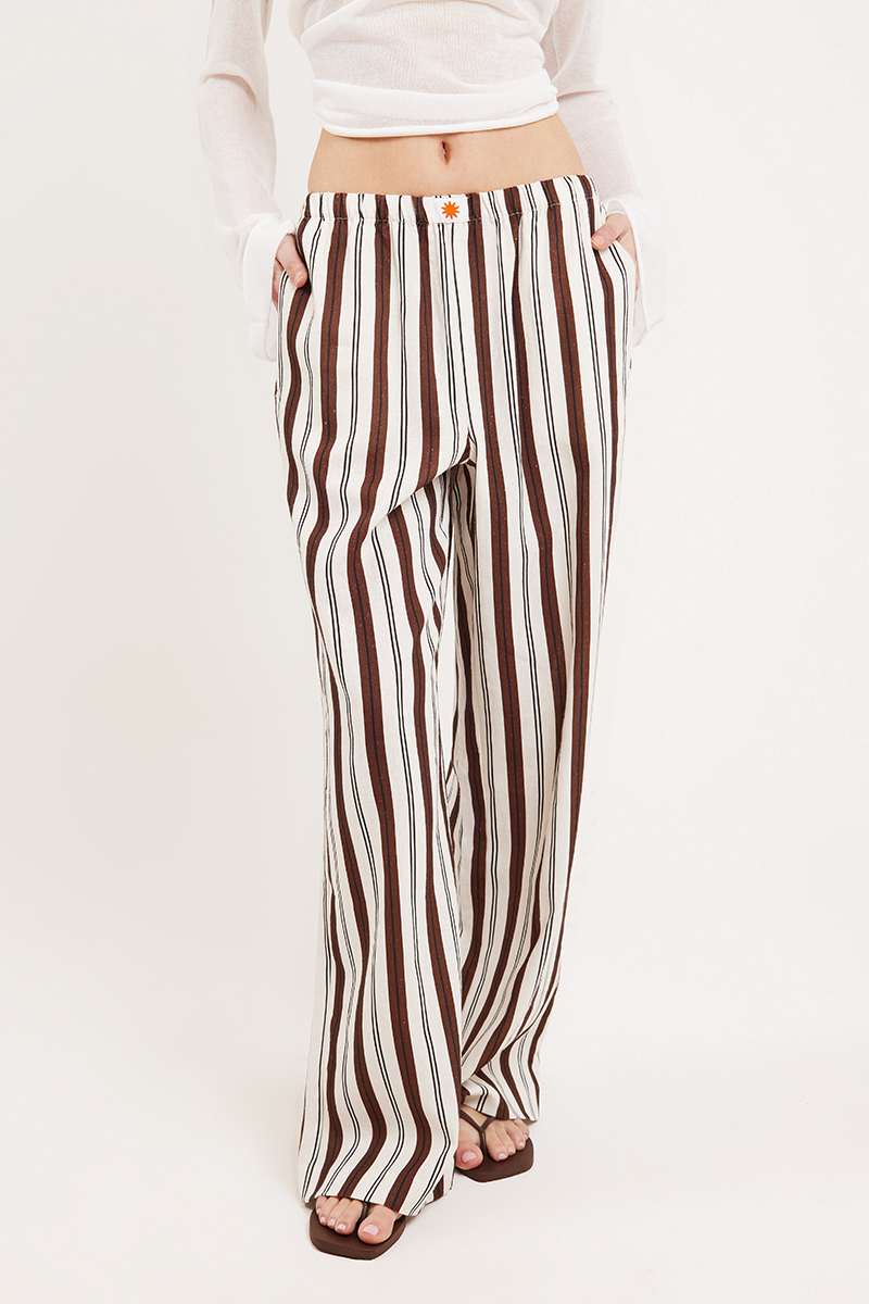 Liido Miller Pants Brown Stripe
