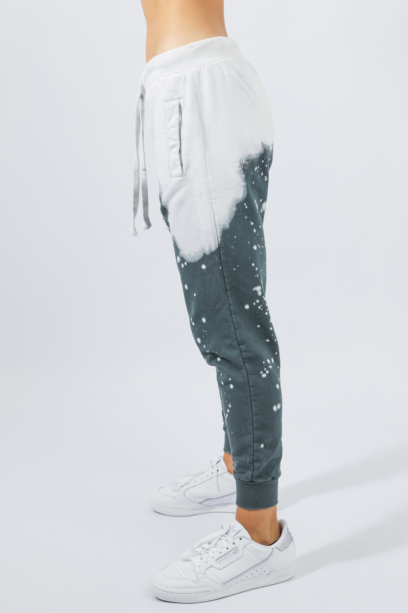 black acid wash sweatpants