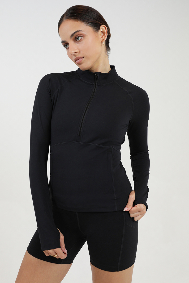 Stylerunner Quarter Zip Running Top Onyx Stylerunner