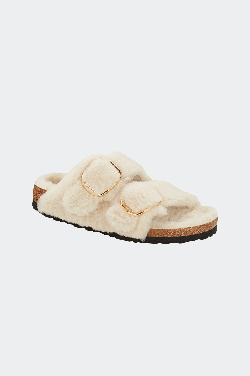 Arizona Big Buckle Shearling Shearling Teddy Eggshell