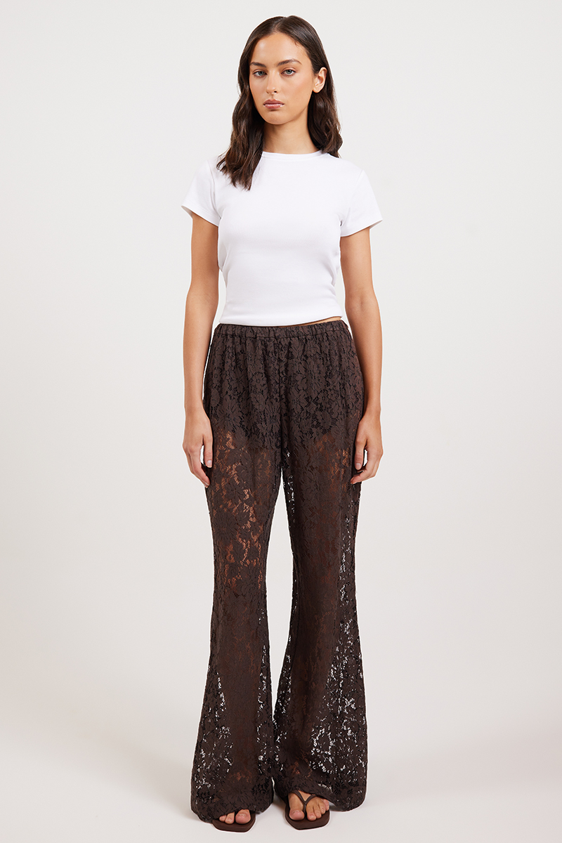 Ode Hadley Lace Pants Walnut