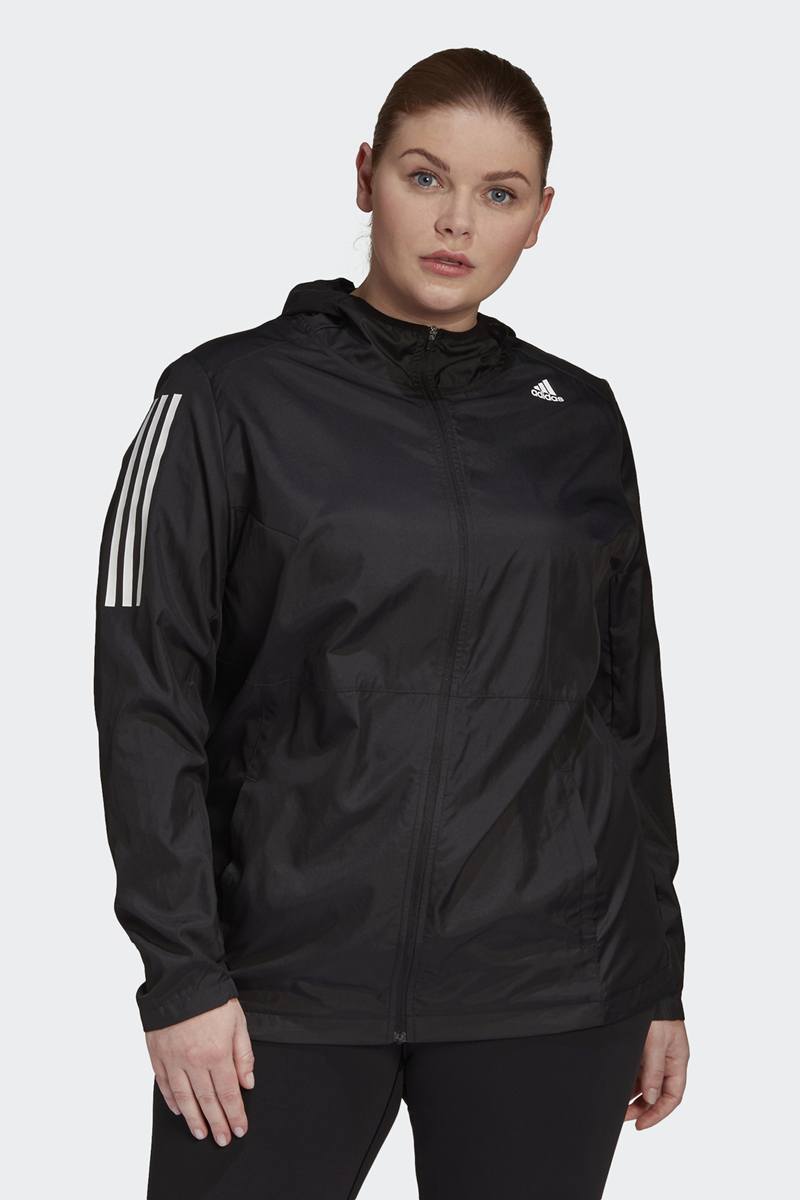 adidas own the run jacket black