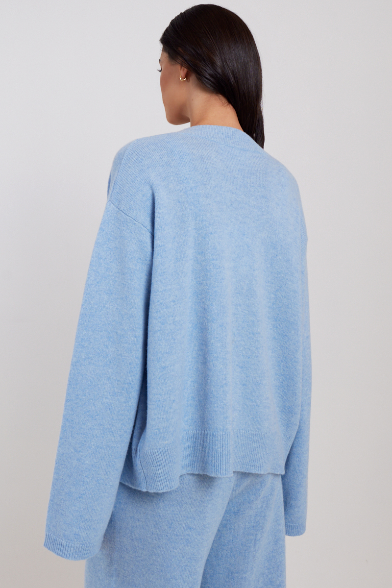 Viktoria & Woods Cultivate Cardi Powder Blue Marle | Stylerunner