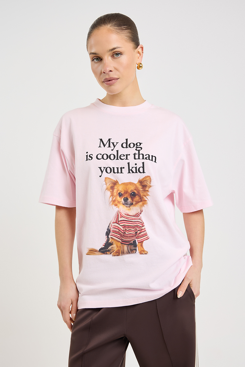 Stylerunner Doggy Short Sleeve Tee Light Pink