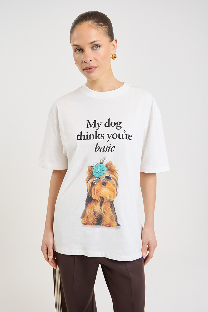 Stylerunner Doggy Short Sleeve Tee Off White