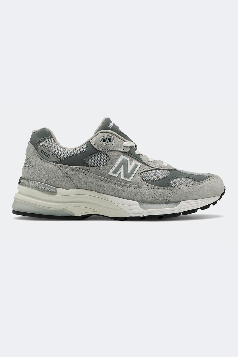 new balance 992 suede and mesh sneakers